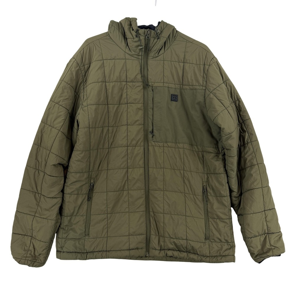 Billabong Recycler Adventure Division Jacket Mens Large Green Hiking Zip Puffer